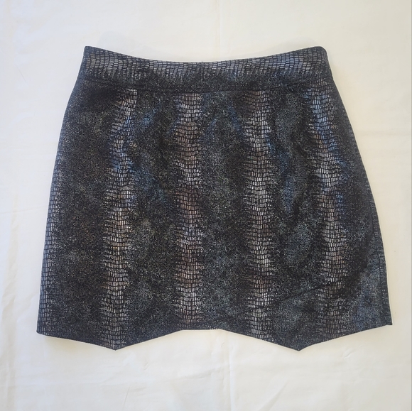 Jack by Bb Dakota Snake Print Layered Mini Skirt Size 4 - Picture 2 of 11